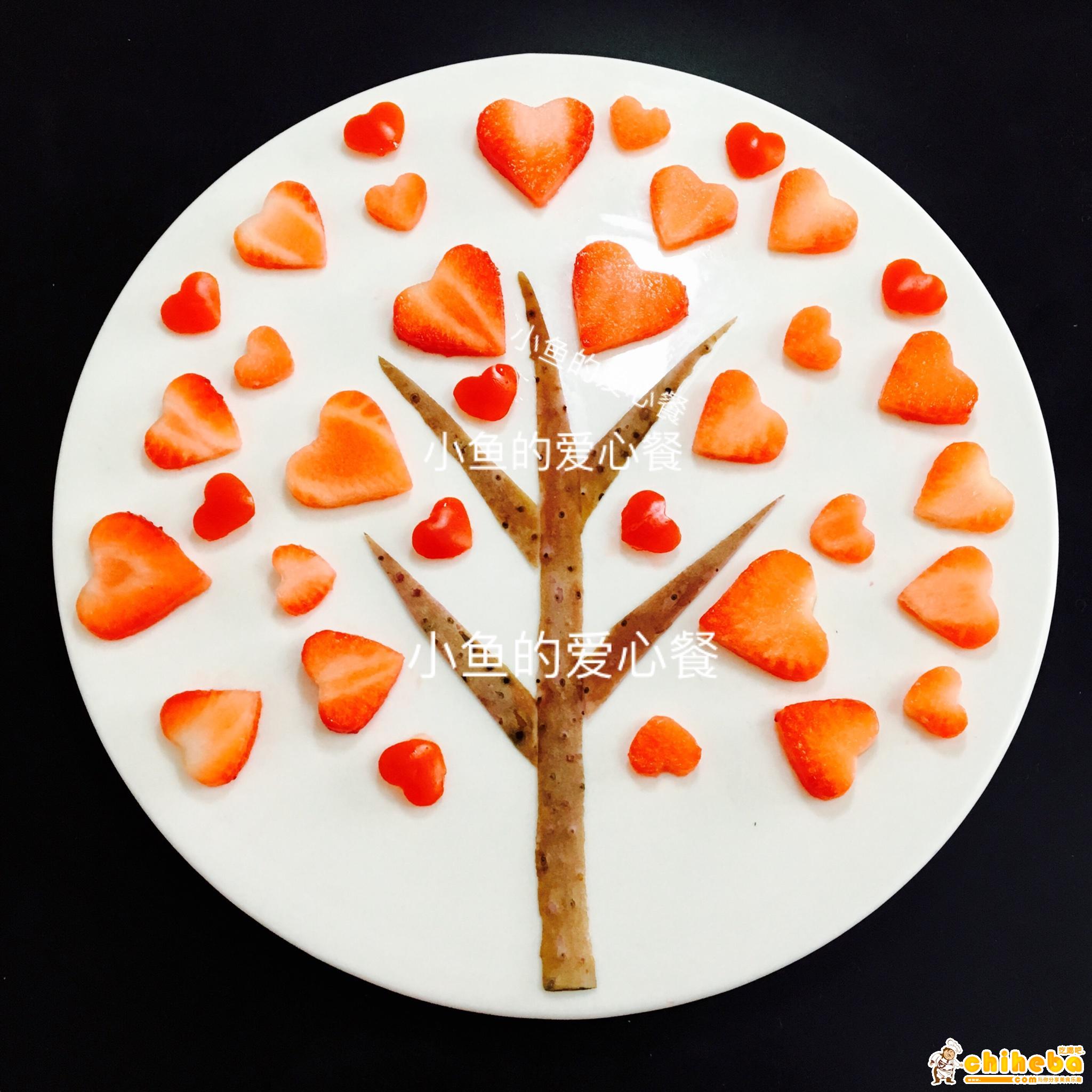 爱心树—创意水果拼盘的做法 步骤3